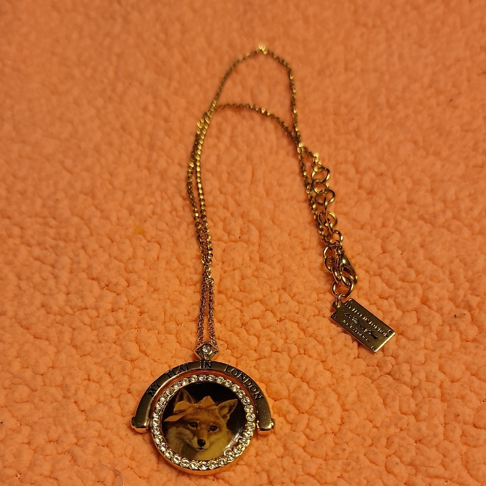 Gold Fox Pendant Necklace